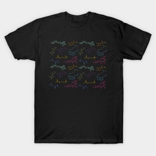 Neurotransmitters Pattern Happy Chemicals T-Shirt